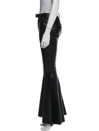 Saint Laurent Lambskin Wide Leg Pants