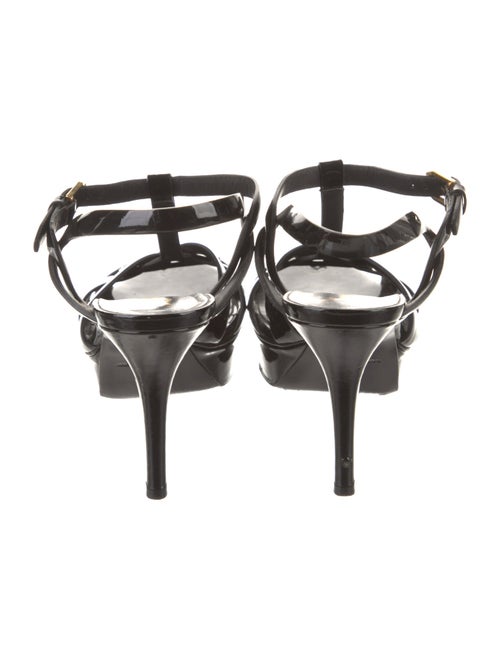 Saint Laurent Patent Leather T-Strap Sandals