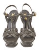 Saint Laurent Patent Leather T-Strap Sandals