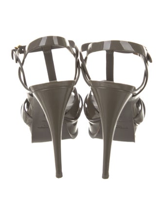 Saint Laurent Patent Leather T-Strap Sandals