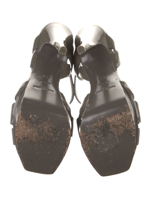 Saint Laurent Patent Leather T-Strap Sandals