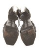 Saint Laurent Patent Leather T-Strap Sandals