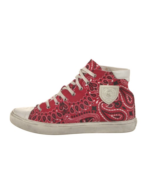 Saint Laurent Canvas Paisley Print Sneakers