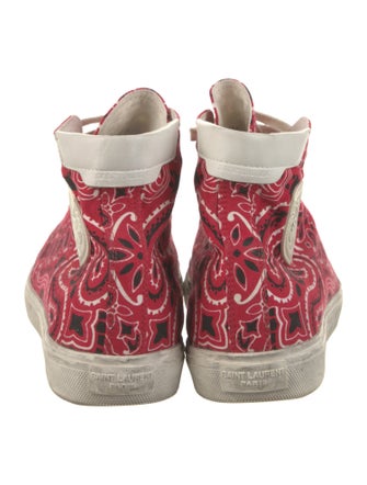 Saint Laurent Canvas Paisley Print Sneakers
