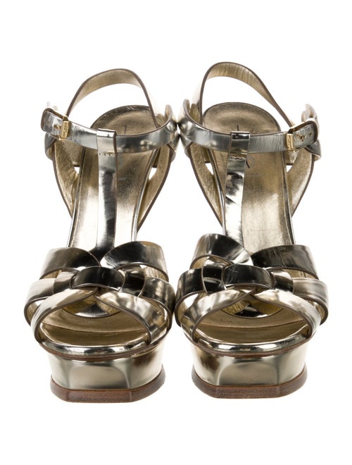 Saint Laurent Leather T-Strap Sandals