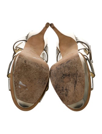 Saint Laurent Leather T-Strap Sandals