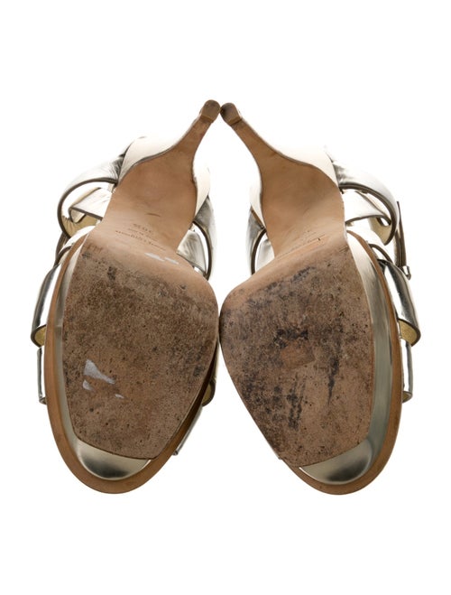 Saint Laurent Leather T-Strap Sandals