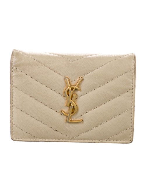 Saint Laurent 2020 Grain De Poudre Matelasse Monogram Wallet