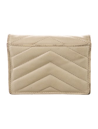 Saint Laurent 2020 Grain De Poudre Matelasse Monogram Wallet
