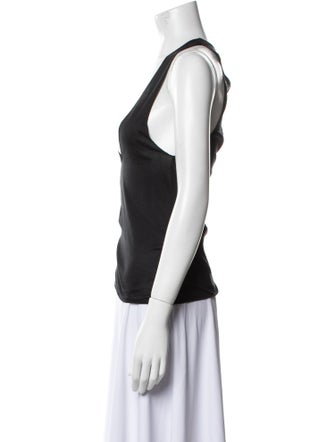 Saint Laurent Silk Scoop Neck Top