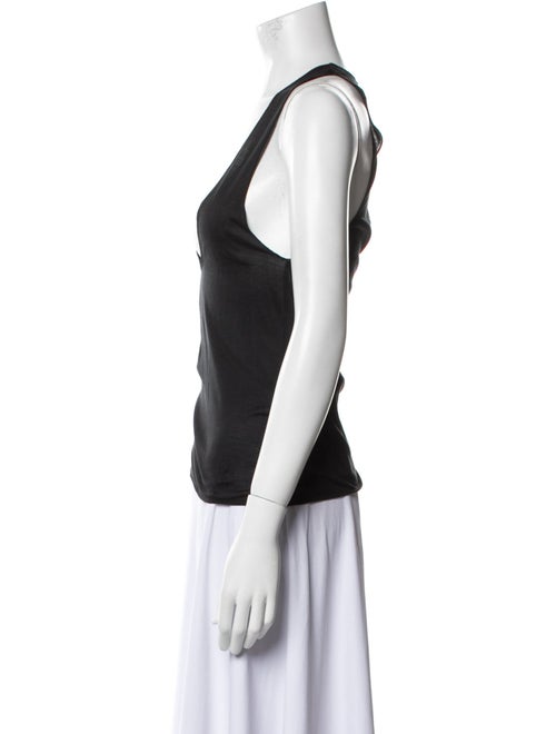 Saint Laurent Silk Scoop Neck Top