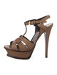 Saint Laurent Leather T-Strap Sandals