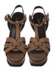 Saint Laurent Leather T-Strap Sandals