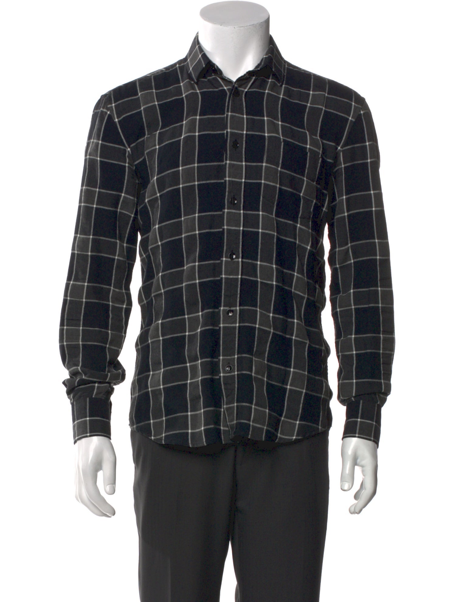 Saint Laurent 2015 Plaid Print Shirt
