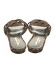 Saint Laurent Ponyhair Animal Print Slides