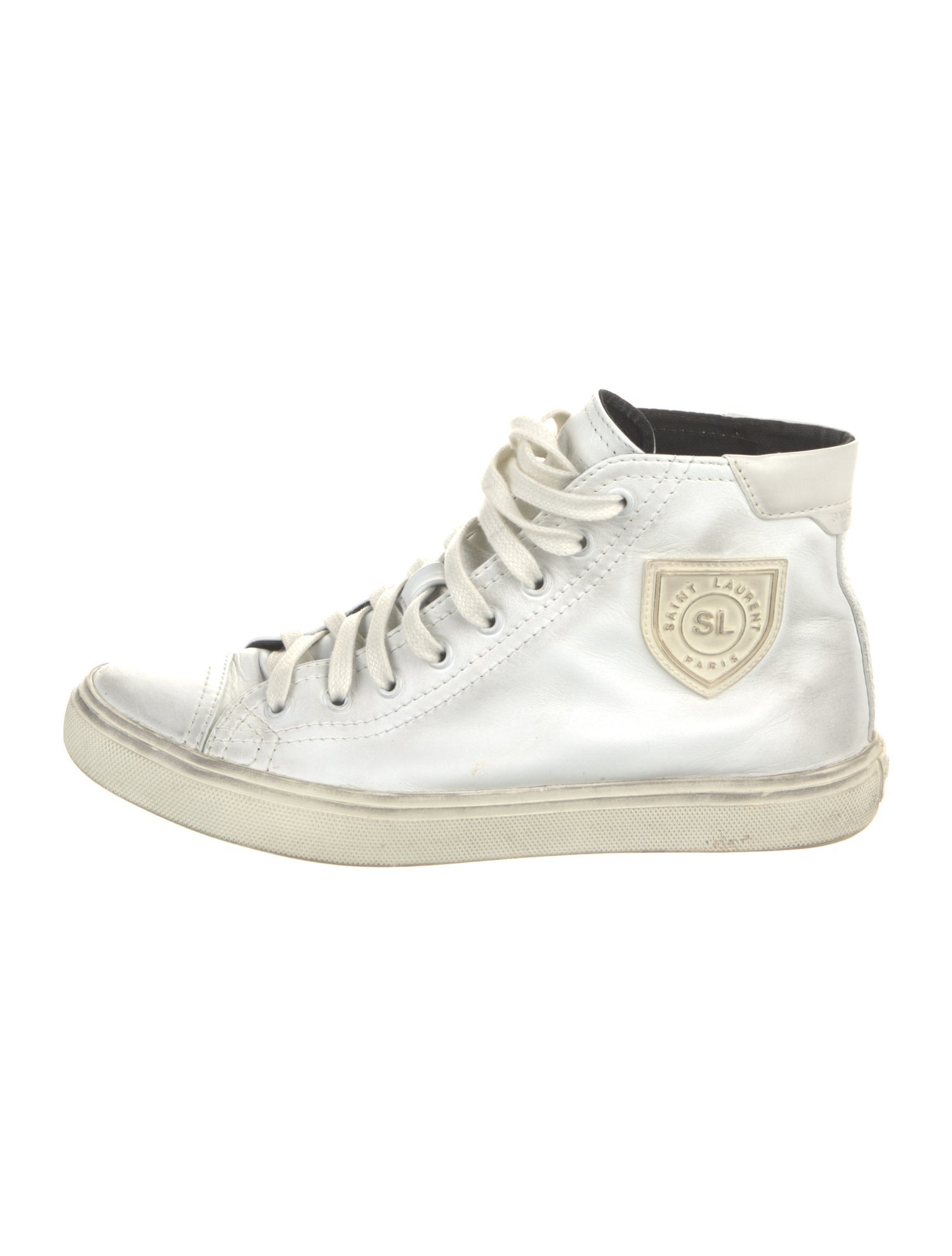 Saint Laurent Leather Graphic Print Sneakers