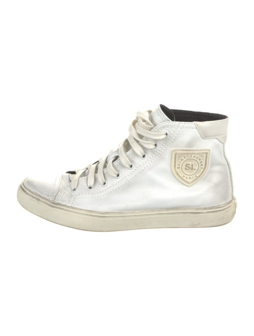 Saint Laurent Leather Graphic Print Sneakers