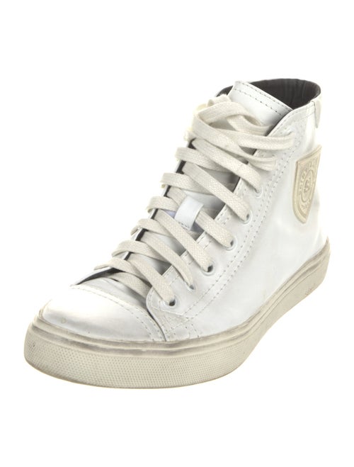 Saint Laurent Leather Graphic Print Sneakers