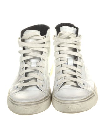 Saint Laurent Leather Graphic Print Sneakers