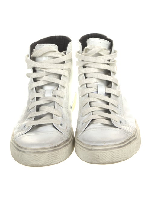 Saint Laurent Leather Graphic Print Sneakers