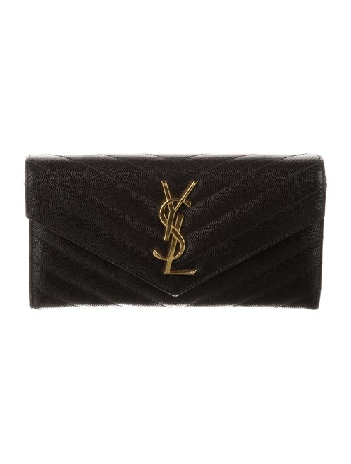 Saint Laurent 2019 Signature Logo Continental Wallet
