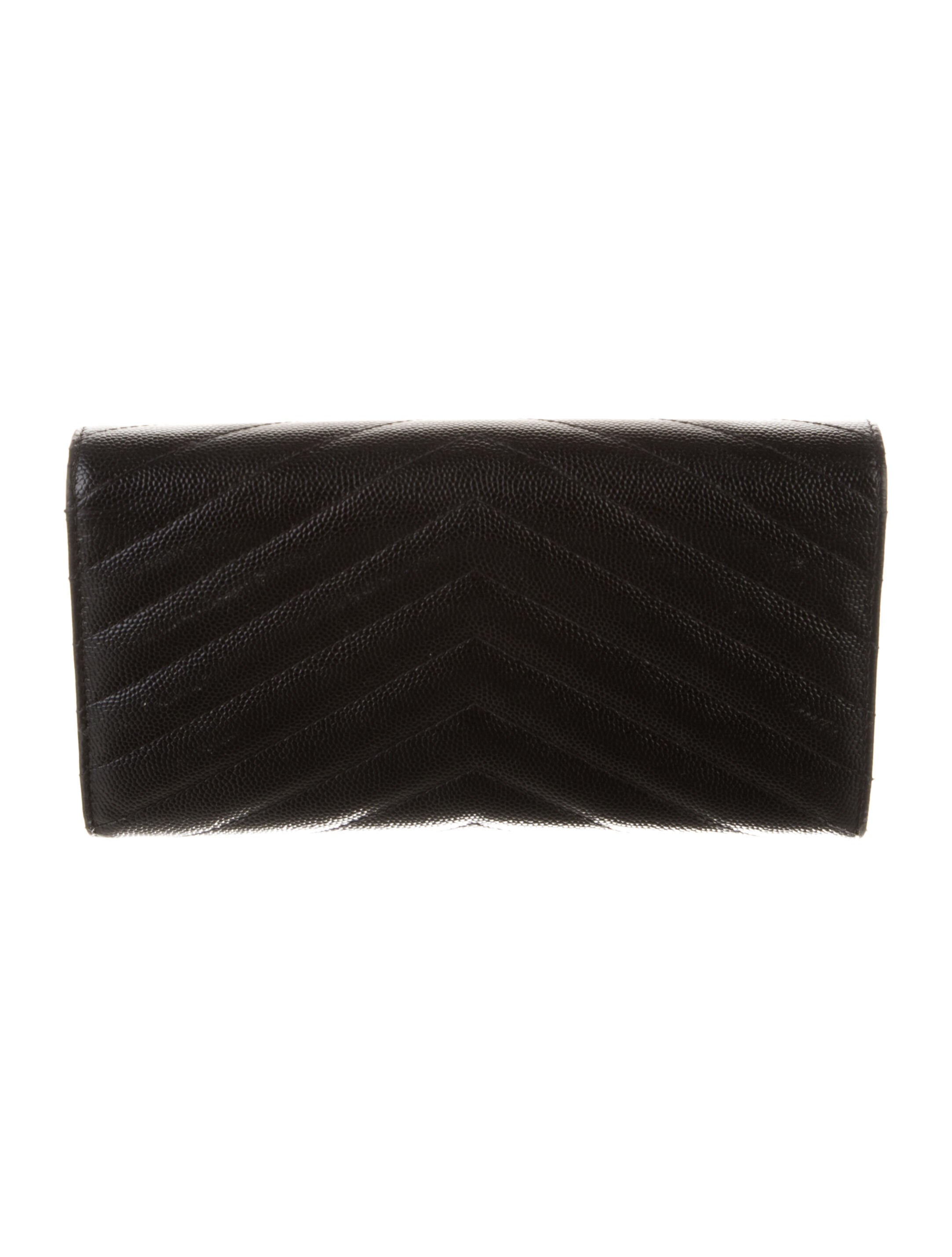 Saint Laurent 2019 Signature Logo Continental Wallet