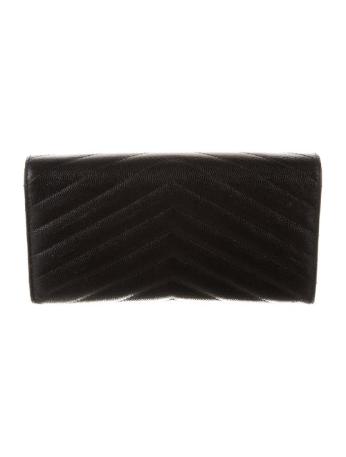 Saint Laurent 2019 Signature Logo Continental Wallet