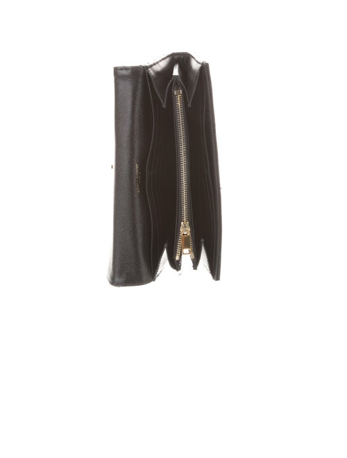 Saint Laurent 2019 Signature Logo Continental Wallet