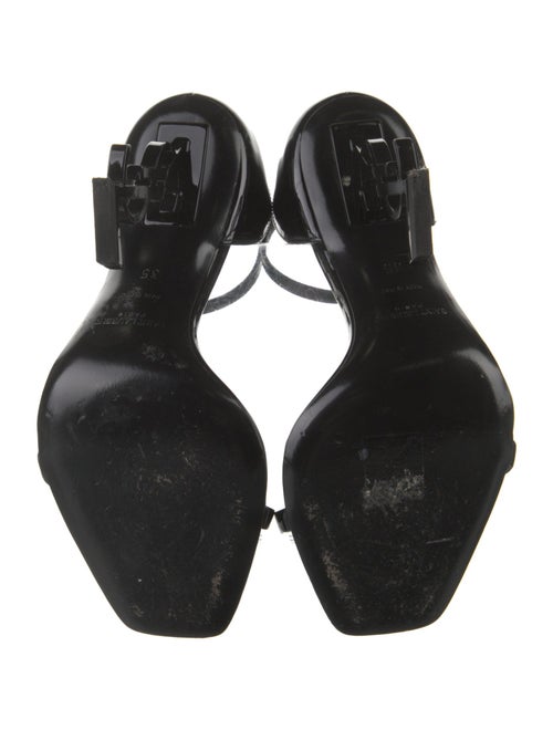 Saint Laurent Patent Leather Slingback Sandals