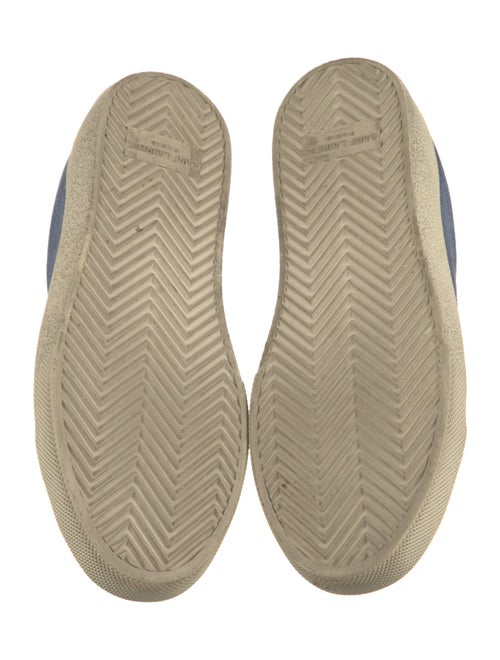 Saint Laurent Suede Graphic Print Sneakers