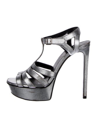 Saint Laurent Leather T-Strap Sandals