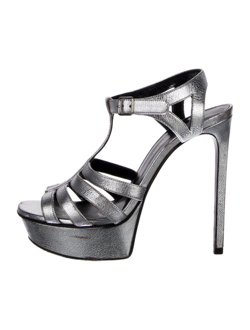 Saint Laurent Leather T-Strap Sandals