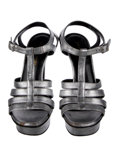 Saint Laurent Leather T-Strap Sandals