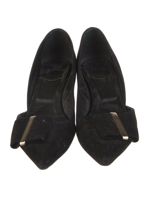 Roger Vivier Suede Bow Accents Pumps
