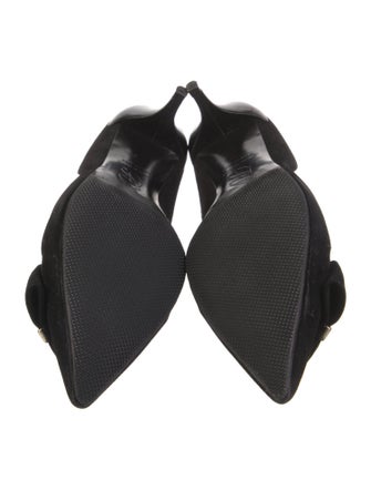 Roger Vivier Suede Bow Accents Pumps