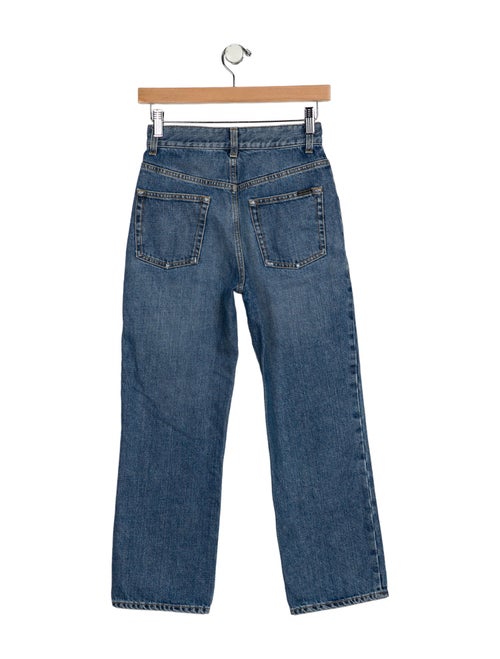 Saint Laurent High-Rise Straight Leg Jeans