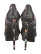 Saint Laurent Leather Floral Print Pumps