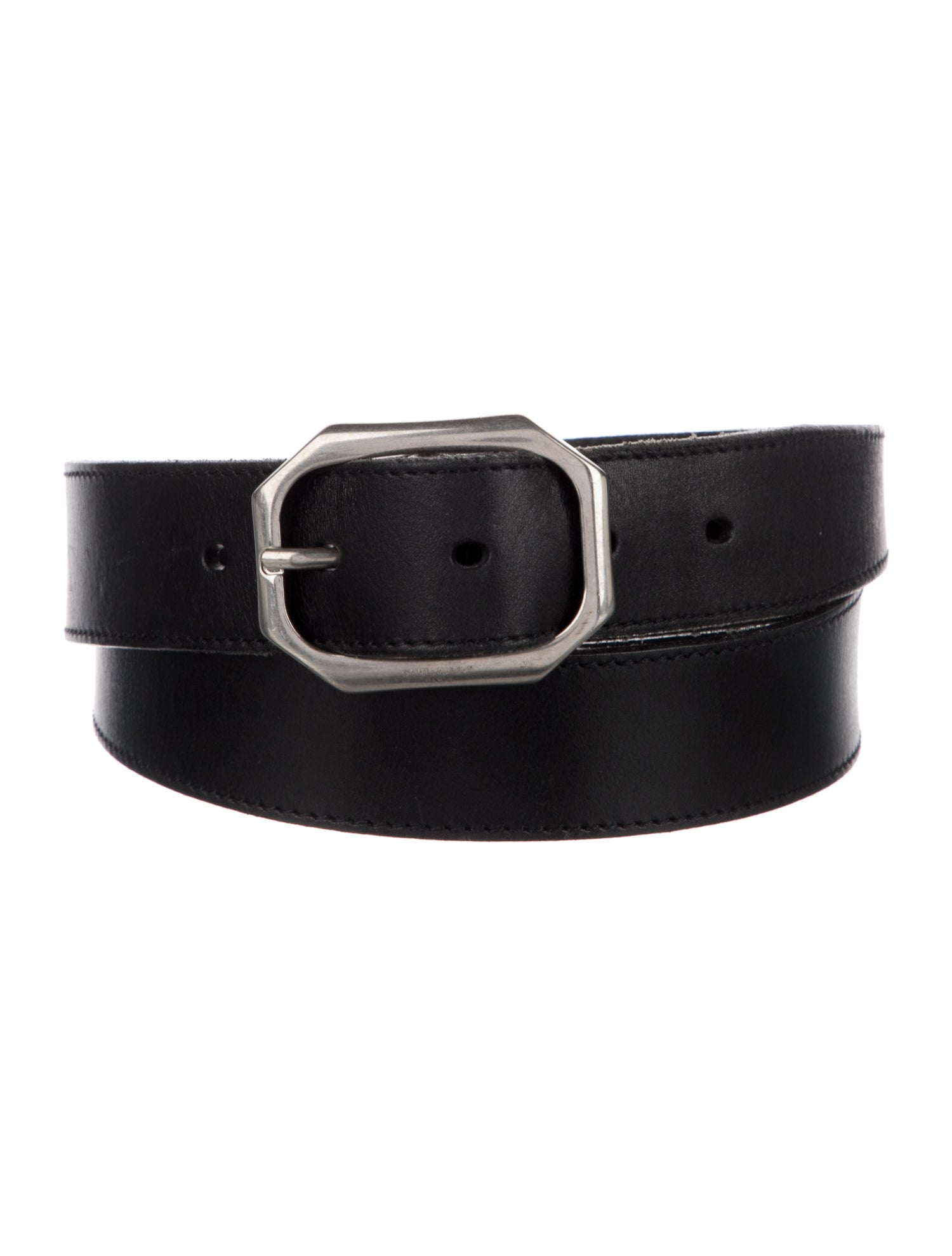 Saint Laurent Skinny Leather Belt