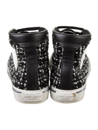 Saint Laurent Tweed Tweed Pattern Sneakers