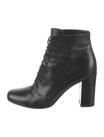 Saint Laurent Leather Lace-Up Boots