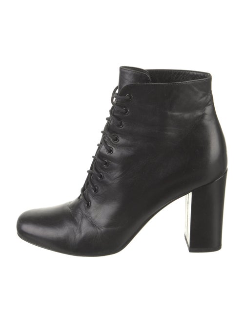 Saint Laurent Leather Lace-Up Boots