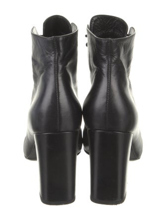 Saint Laurent Leather Lace-Up Boots
