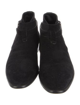 Saint Laurent Suede Lace-Up Boots