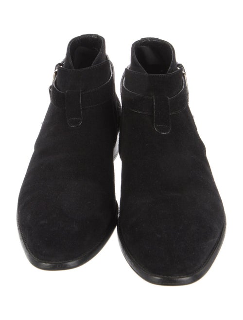 Saint Laurent Suede Lace-Up Boots