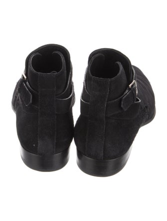 Saint Laurent Suede Lace-Up Boots