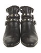 Saint Laurent Leather Studded Accents Western Boots