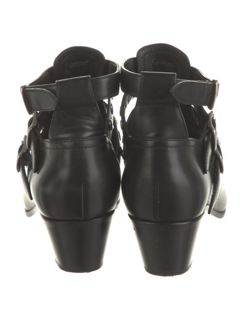 Saint Laurent Leather Studded Accents Western Boots