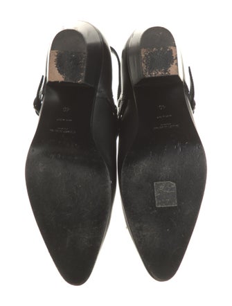 Saint Laurent Leather Studded Accents Western Boots