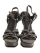 Yves Saint Laurent Rive Gauche Suede T-Strap Sandals