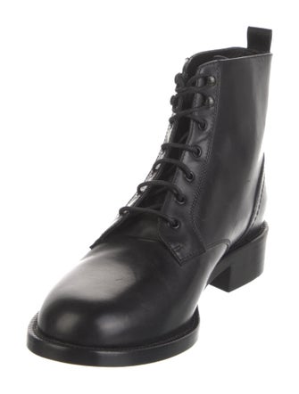 Saint Laurent Leather Combat Boots